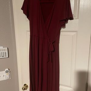 High Low Faux wrap dress